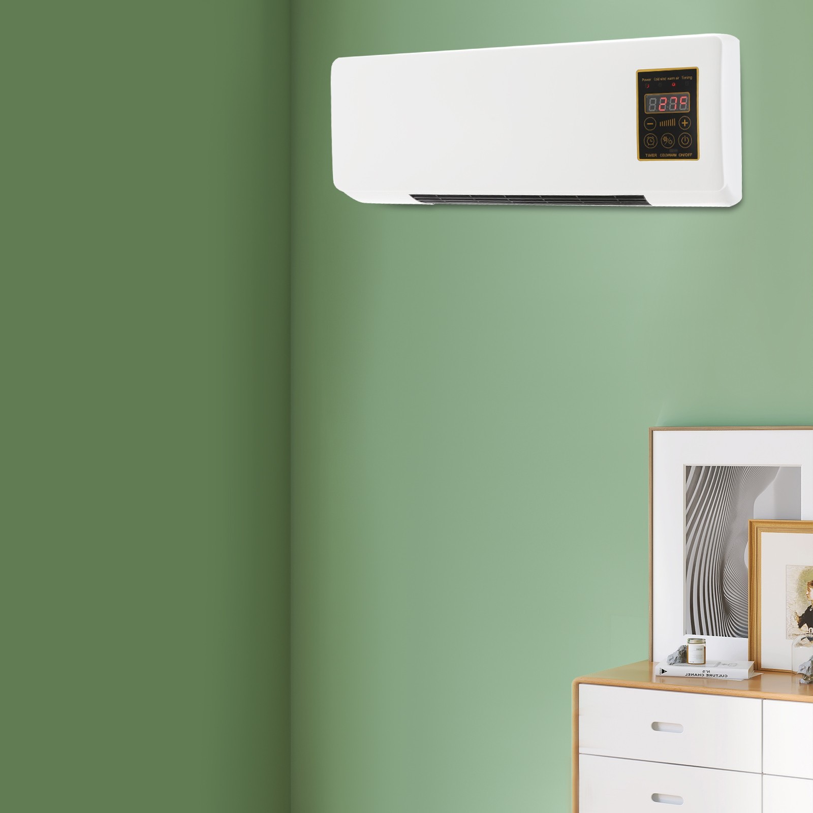 Wall-mounted Heating Machine Electric Heater With Remote Control For Indoor Room