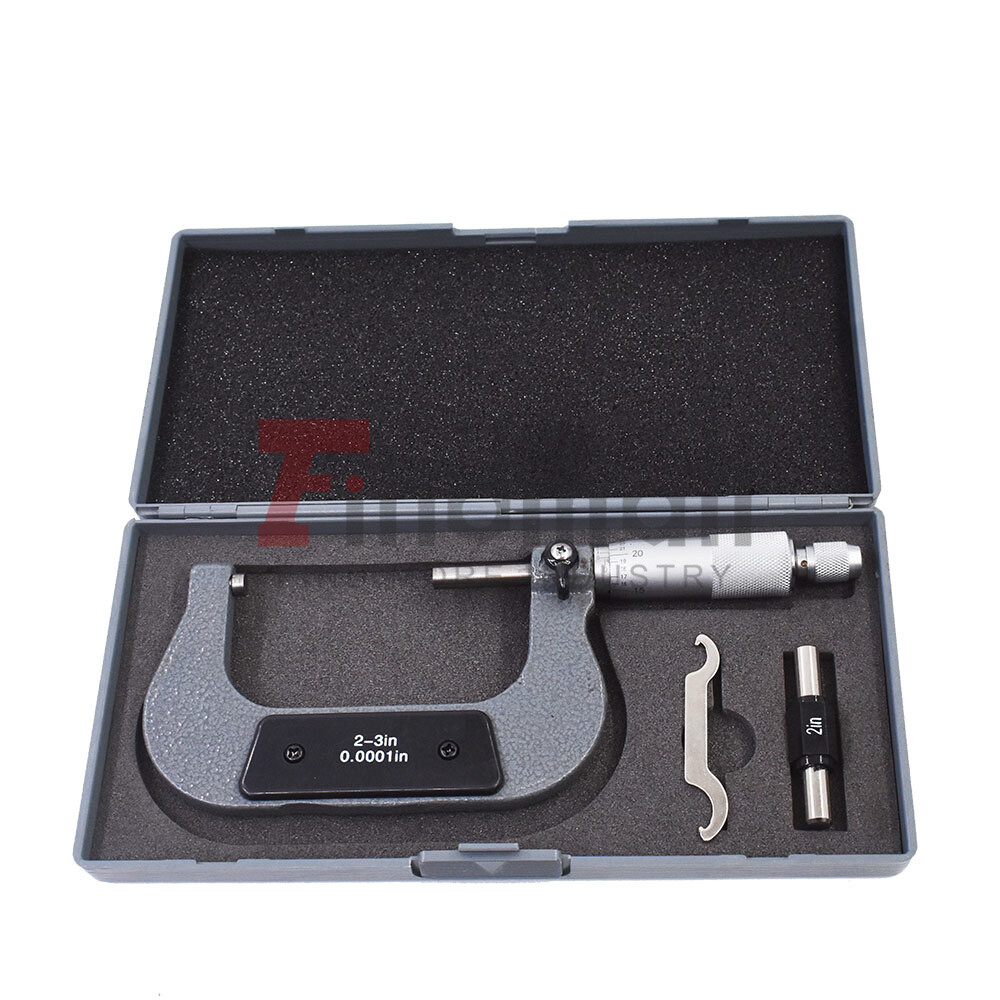 2-3" Precision outside micrometer 0.0001" carbide tipped, standard New