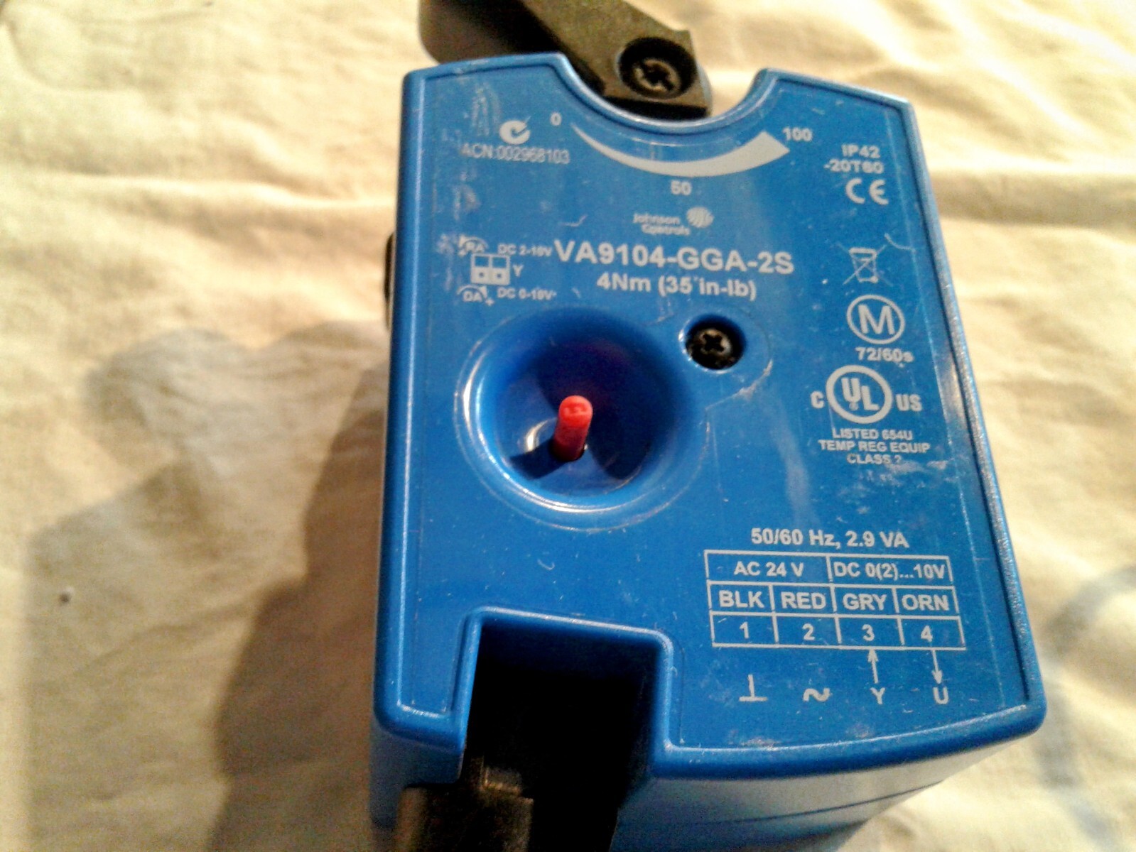 Actuator VA9104-GGA-2S 24V Proportional Electric Non Spring (35 lb-in)