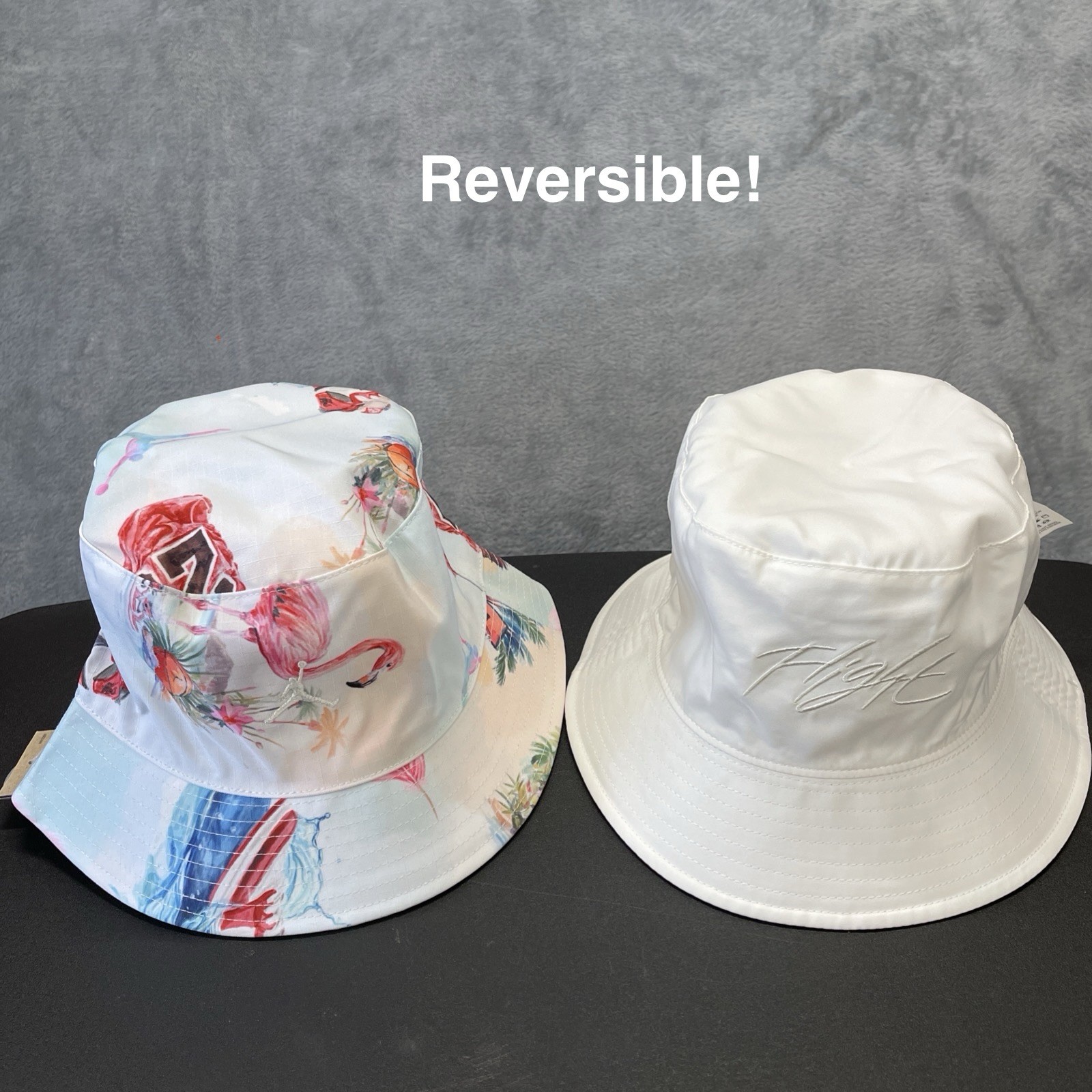 Nike Jordan Apex Reversible Bucket Hat Jumpman Logo Unisex HV1096-133 -Sz M