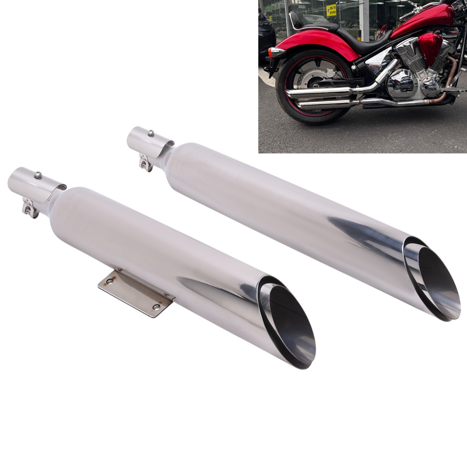 For Honda VT1300CX Fury 2010-25Interstate 1300 VT1300CT Exhaust Mid pipe Muffler