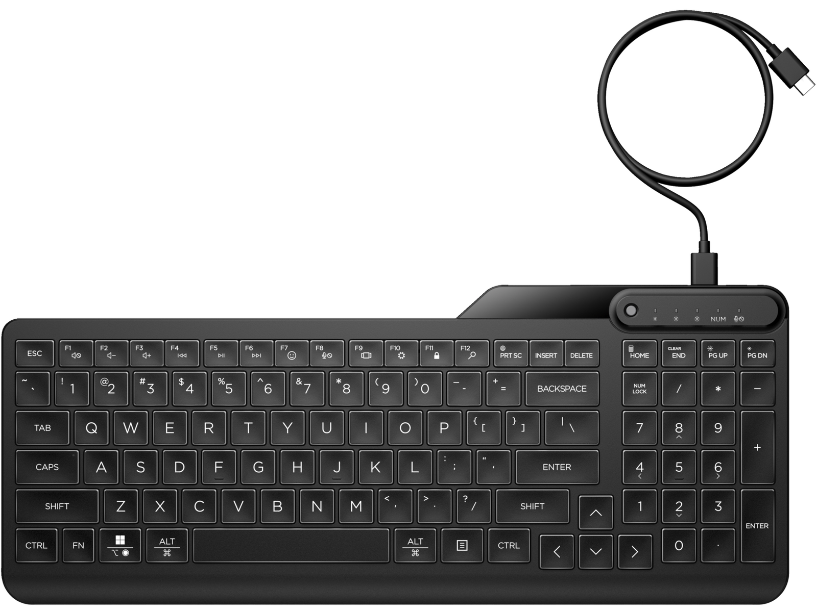 HP 400 Backlit Wired Keyboard