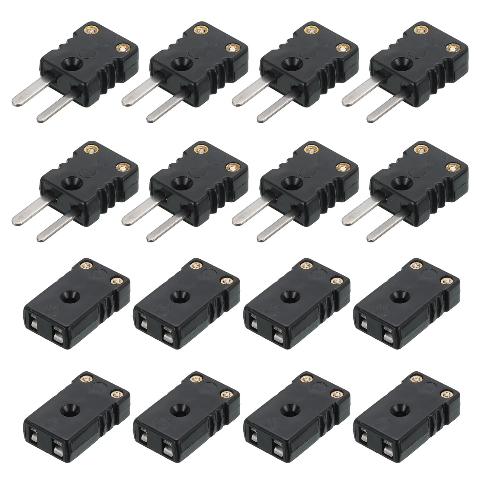 MECCANIXITY J Type Thermocouple Wire Connectors Female Male Plug Adapter High...