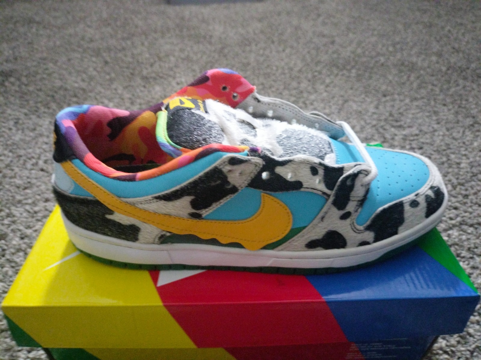 Nike SB Dunk Low Ben & Jerry's Chunky Dunky Skateboarding Shoes Multi-Color