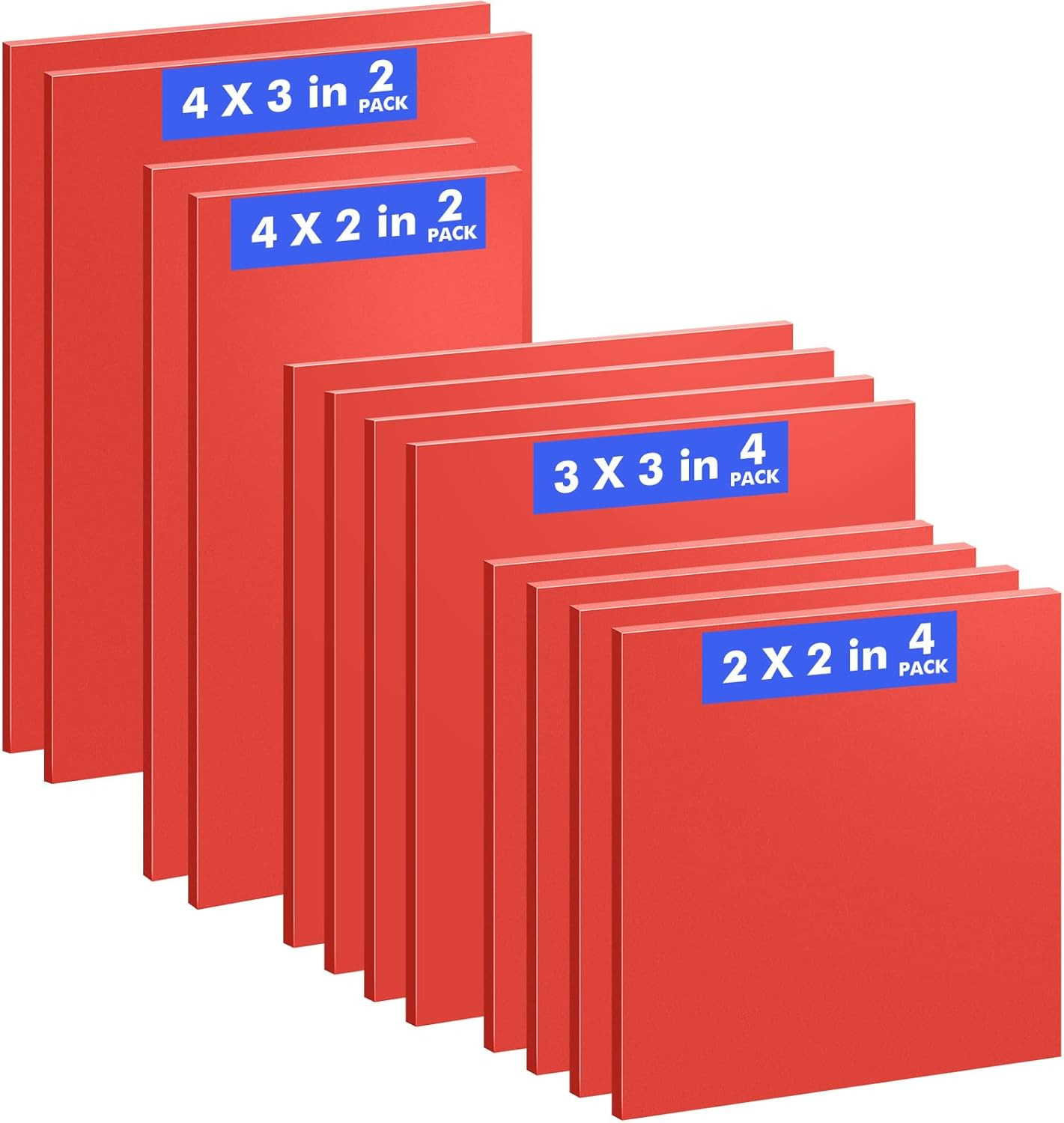 12 Pcs Rubber Stamp Sheets for Laser Engraving Machine 4 Size Laser Cutter Mater