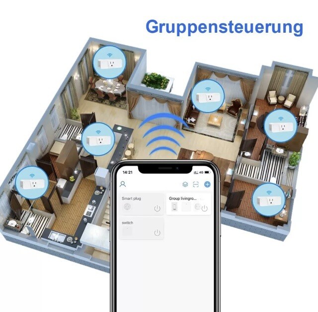 4 Wi-Fi Smart Home Socket Plug Outlet 2.4Ghz Voice Amazon Alexa Google Assistant