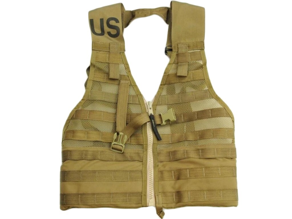 MOLLE II USMC Tactical Vest Fighting Load Carrier with Zipper Coyote Brown