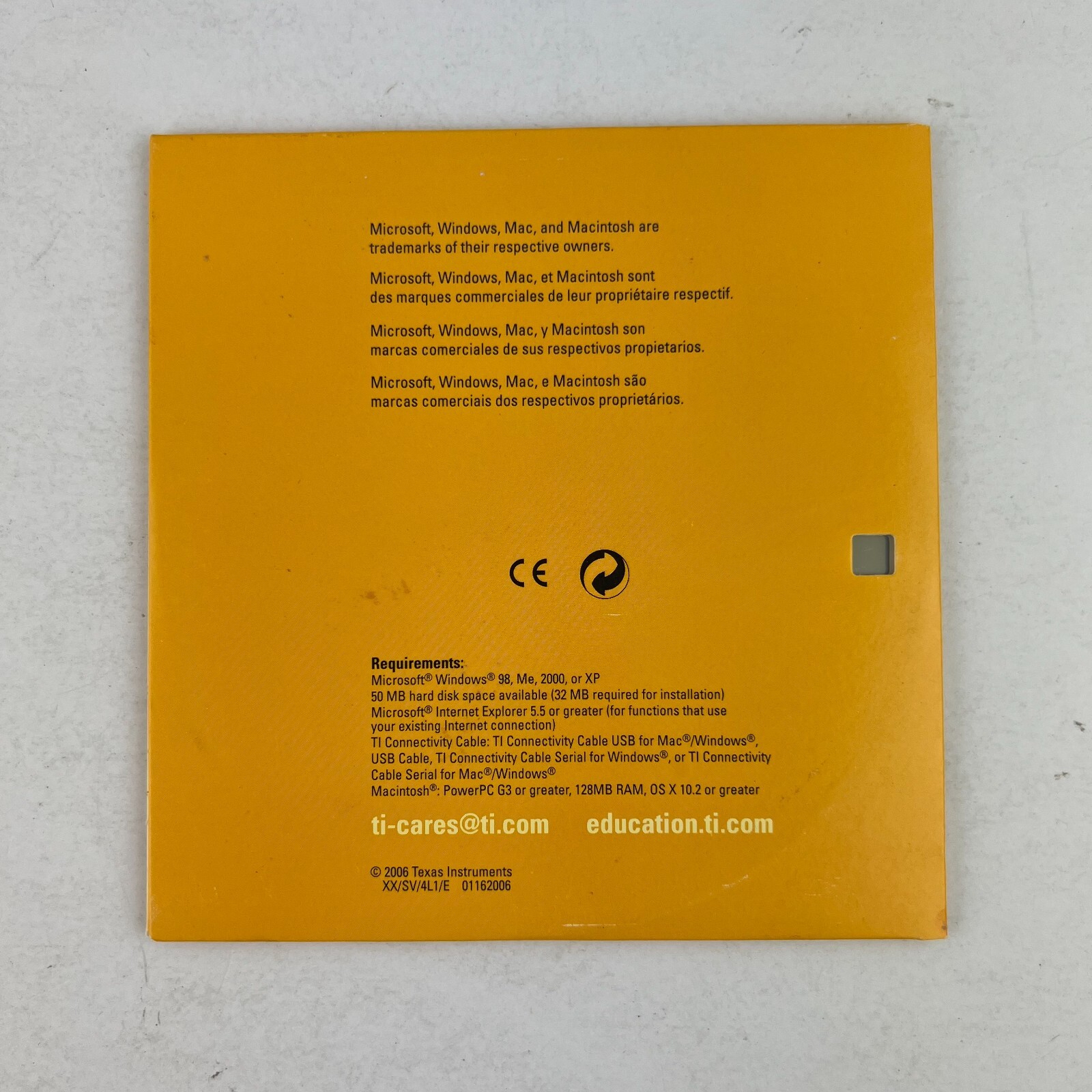Texas Instruments TI Graphing Product CD v1.4 PC CD-ROM