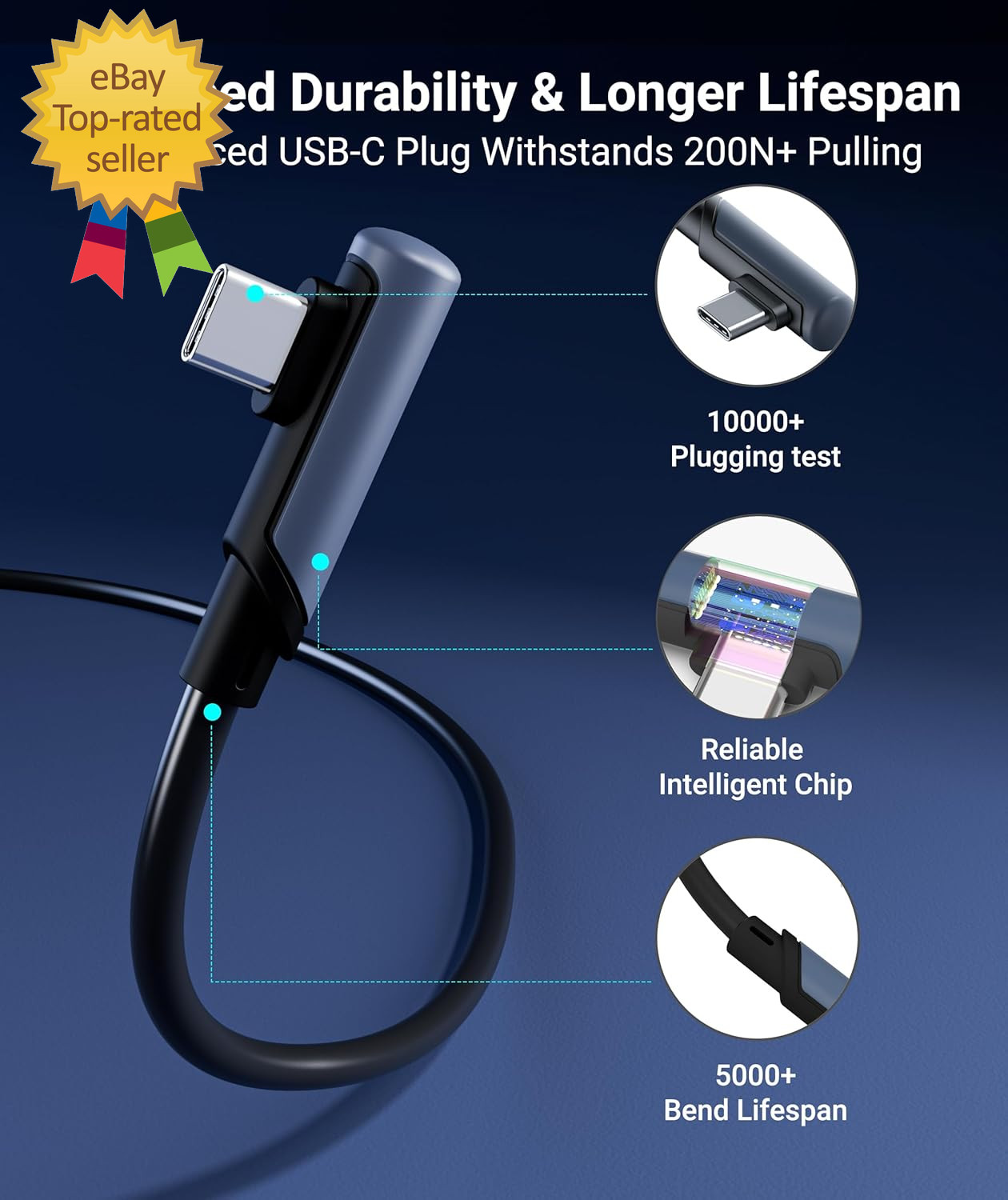 Link Cable 20 FT Compatible with Oculus/Meta Quest 3/Meta Quest 3S