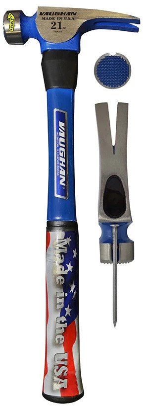 Vaughan CF21FG 21 OZ Milled Face Fiberglass California Framer Hammer