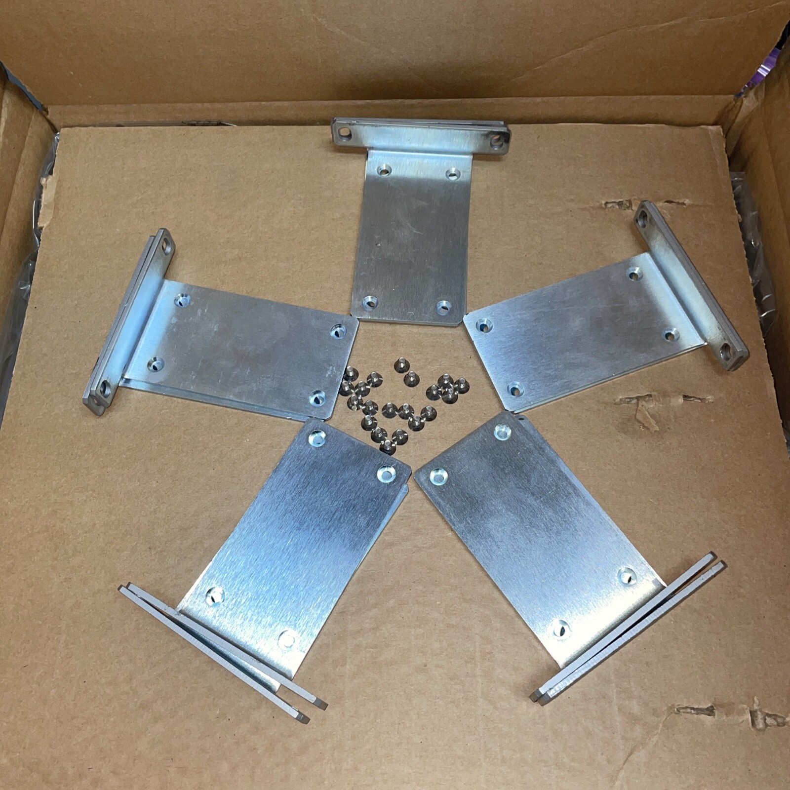 5 Pairs - 2U RACK EARS Steel Heavy Duty. Hole Pattern: 78mmx35mm Screws included