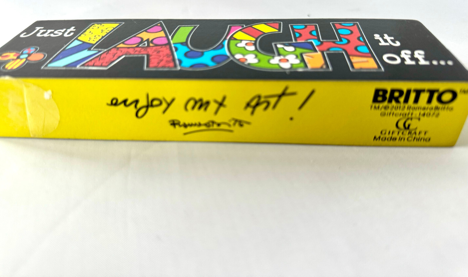 Britto Sentiment Desk Block – LAUGH ** NEW **