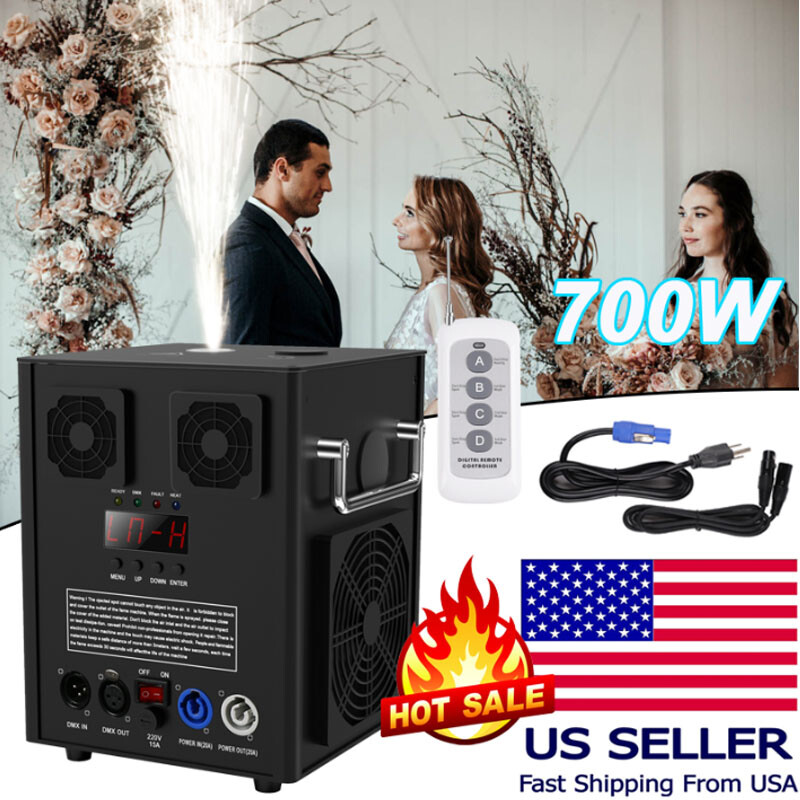 700W Cold Spark Firework Machine DMX512 Special Stage Effect Show Events Xmas US