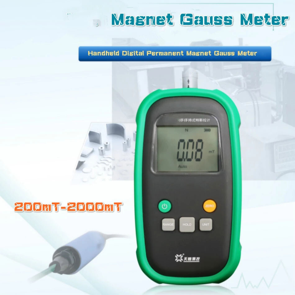 Tesla Meter Gaussmeter Magnetic Field Tester Gauss Meter Flux Meter Hall Probe