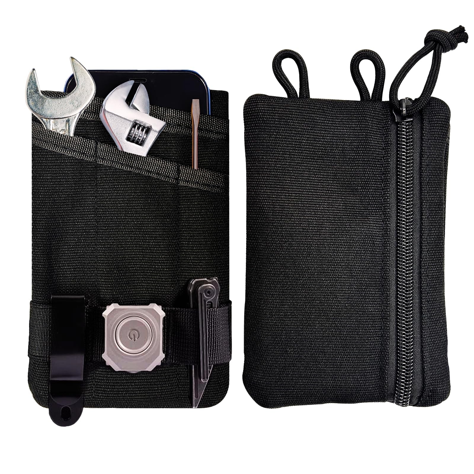 Small Small EDC Pocket Pouch - EDC Organizer Pouch with 4 Pockets for Men, Mi...