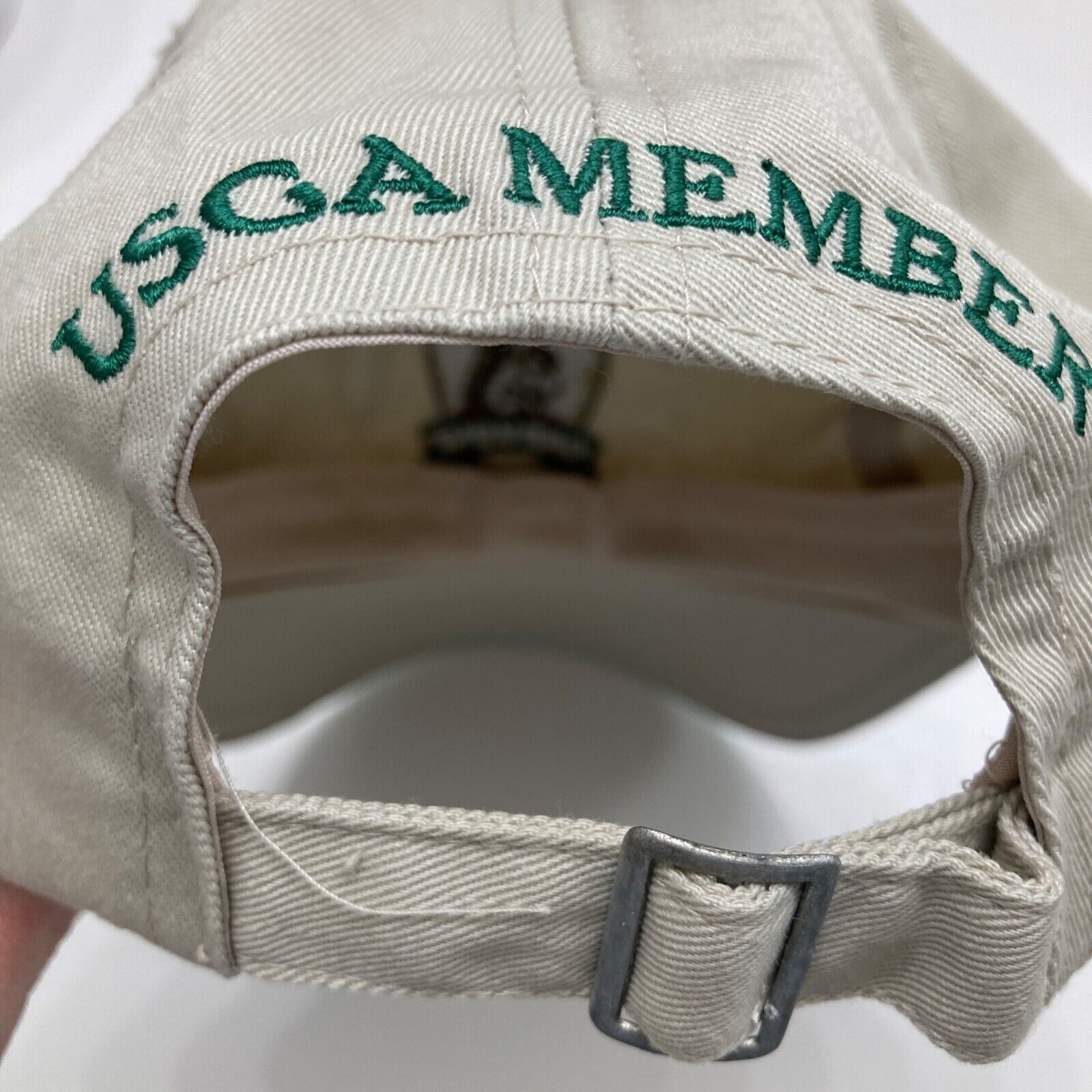 Hat Cap US Open Oakmont Golf 2007 USGA Squirrel Embroidery Beige Strap Back