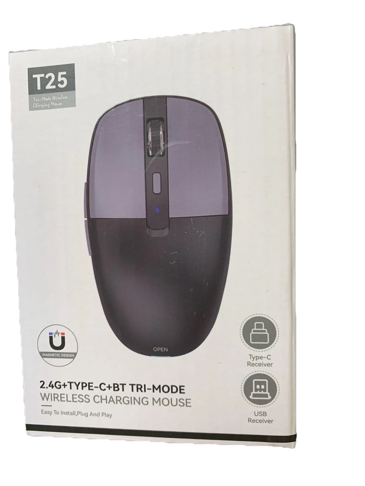 2.4G + Type- BT TRI-Mode Wireless charging mouse T 25