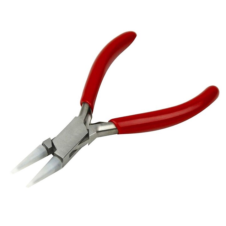 4-3/4" 120 mm Non-Marring Nylon Round Nose Pliers w/ PVC Grips Jewelry Making