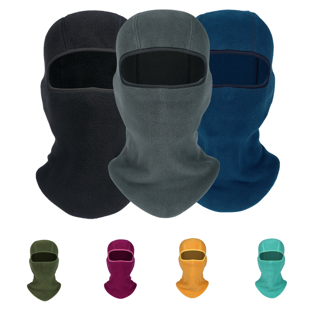 Ski Full Face Mask Hood for Unisex Thermal Fleece Sport Balaclava Neck Warm Mask