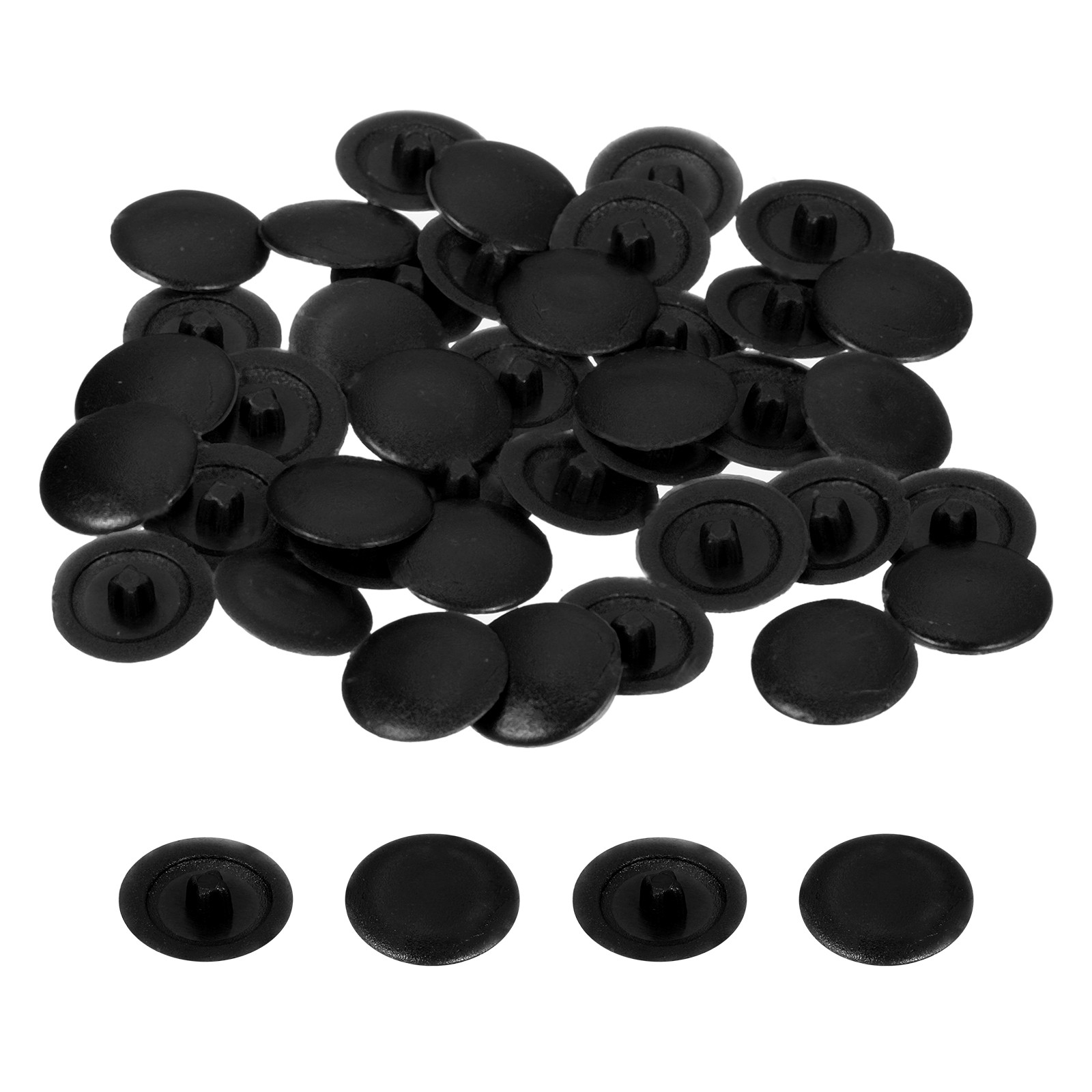 100pcs Screw Cap Covers 12mm Plastic Screw Decorative Caps Black