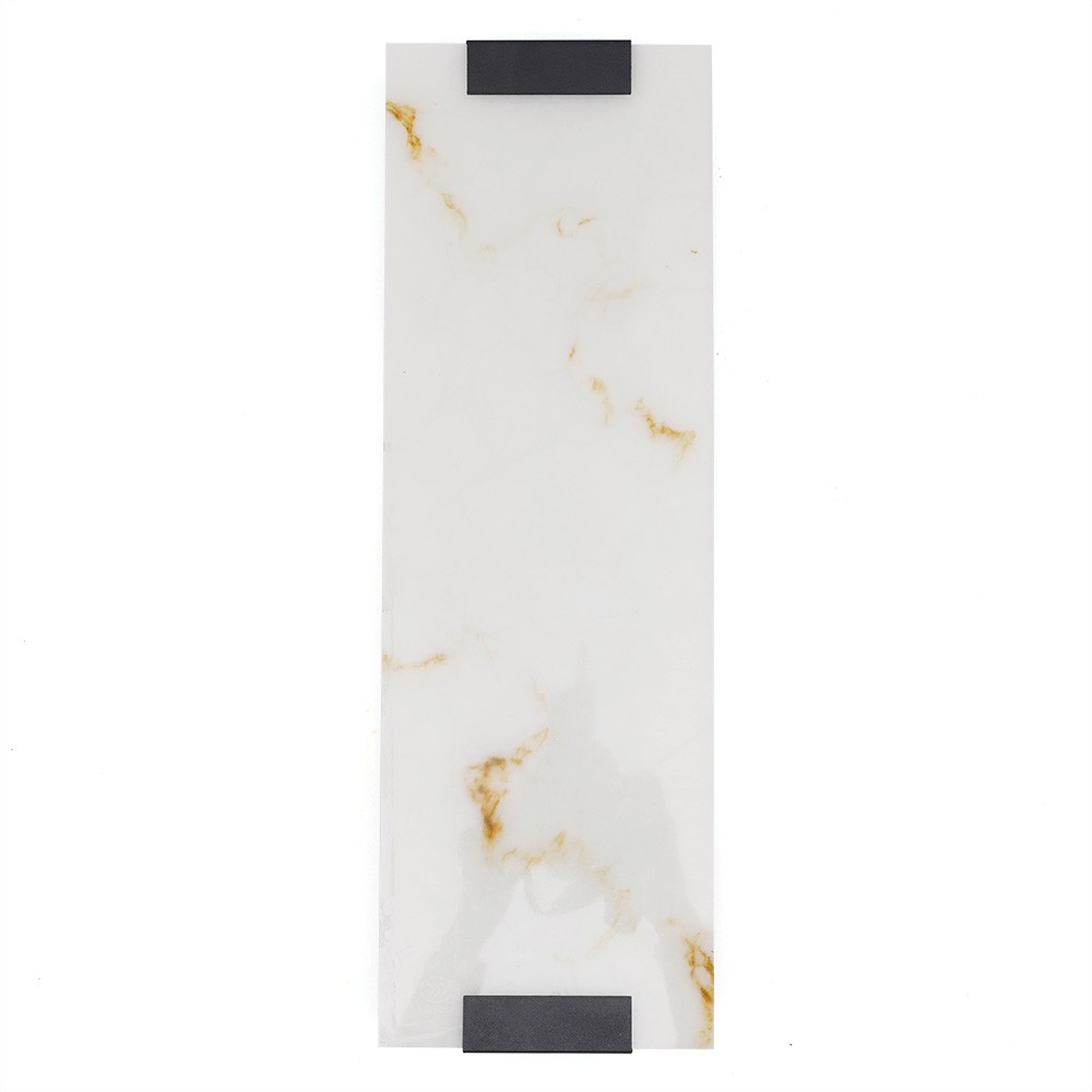 Marble Wall Light Hand Carved Alabaster Rectangular Sconce LED Indoor Wall Lamp