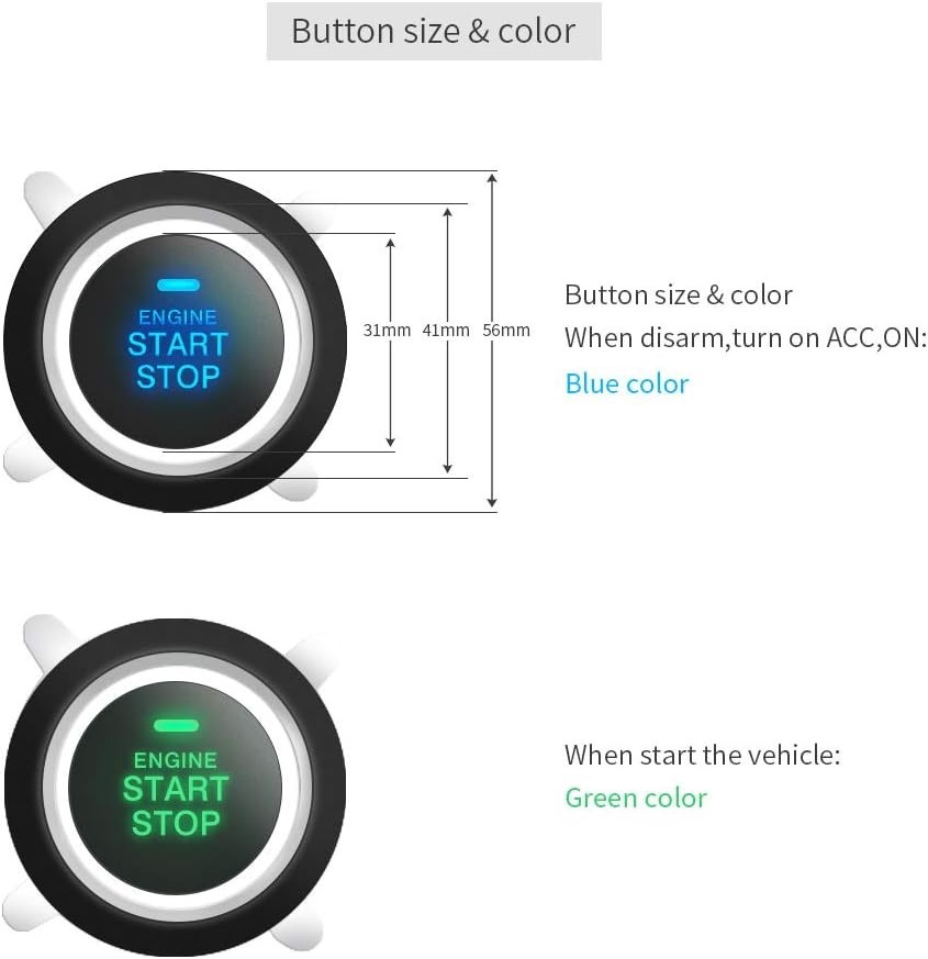 EC002-T Smart Key PKE Car Alarm System with Remote Start & Push Button Access