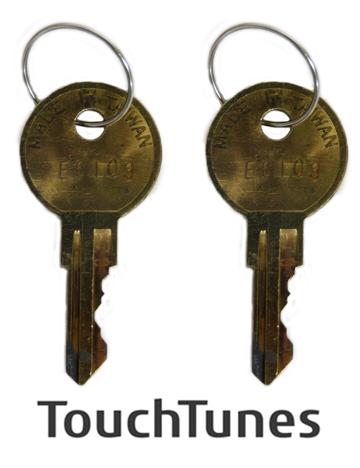 EC-103 Jukebox key and lock variation - Touchtunes, Rockola you select option