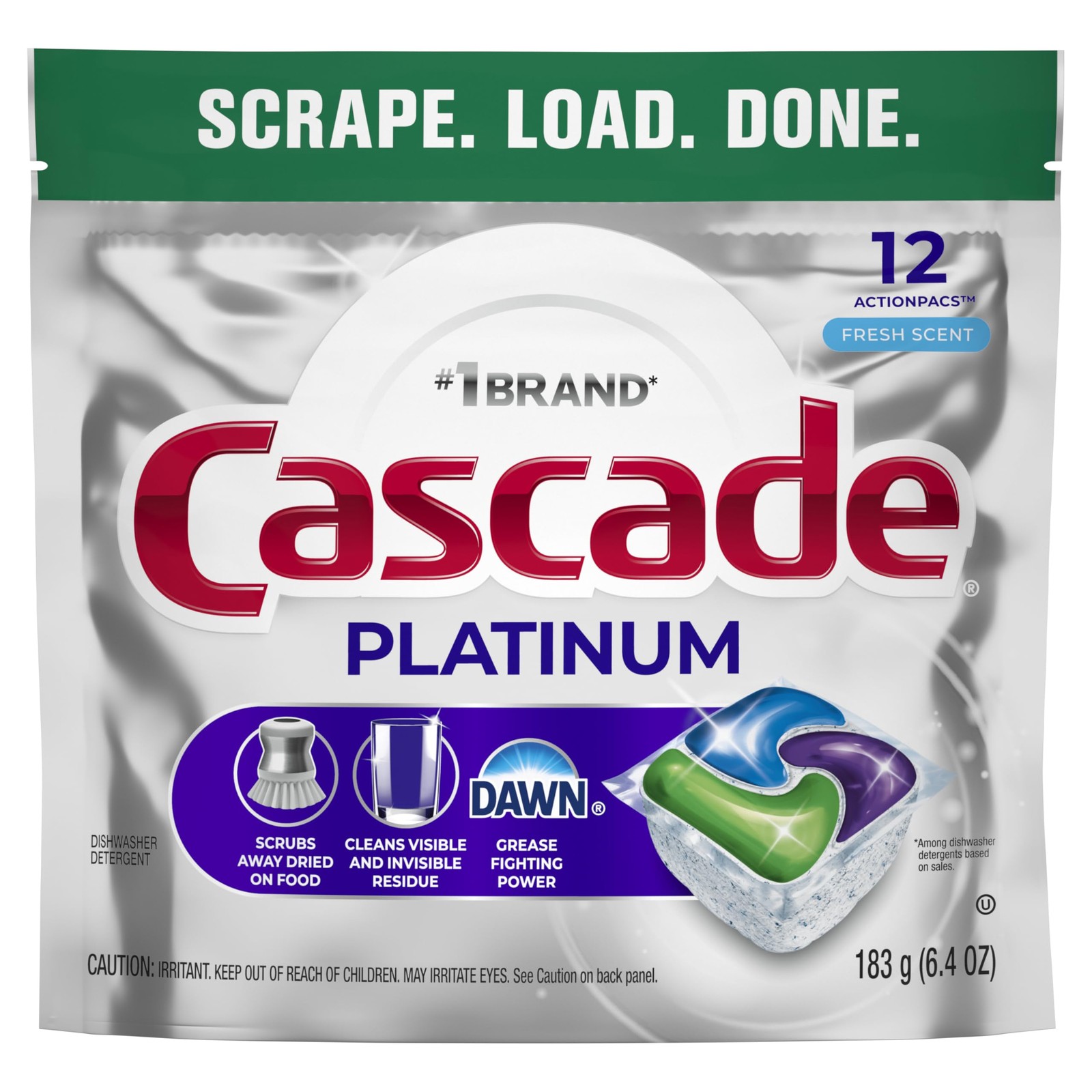 Cascade Platinum Dishwasher Pods, Dishwasher Detergent, Dish Detergent Soap,