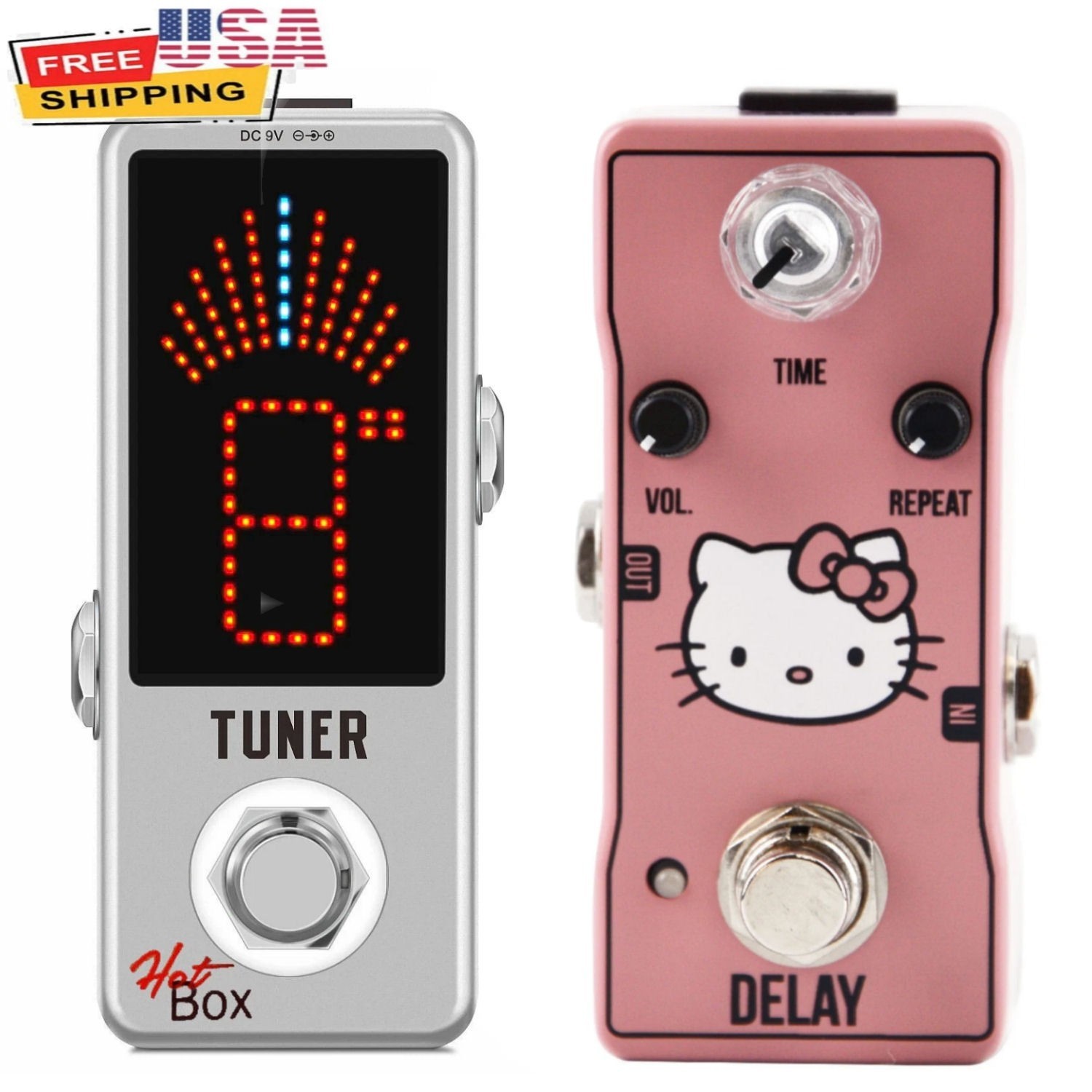 Circle Of Tone DELAY 4 Guitar/Bass Kitty Series Effect Pedal +Hot Box Tuner Deal
