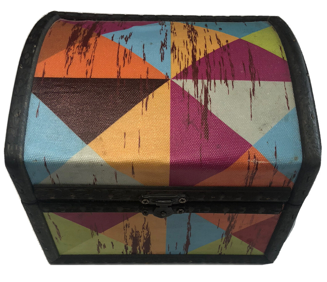mini trunk with leather trim