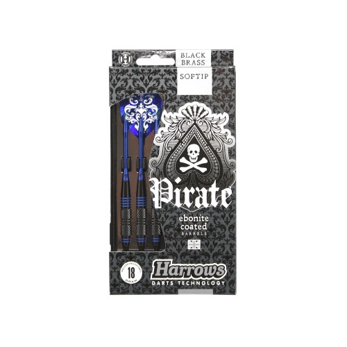 3 X Soft Dart - Harrows - Pirate - Brass - 18G
