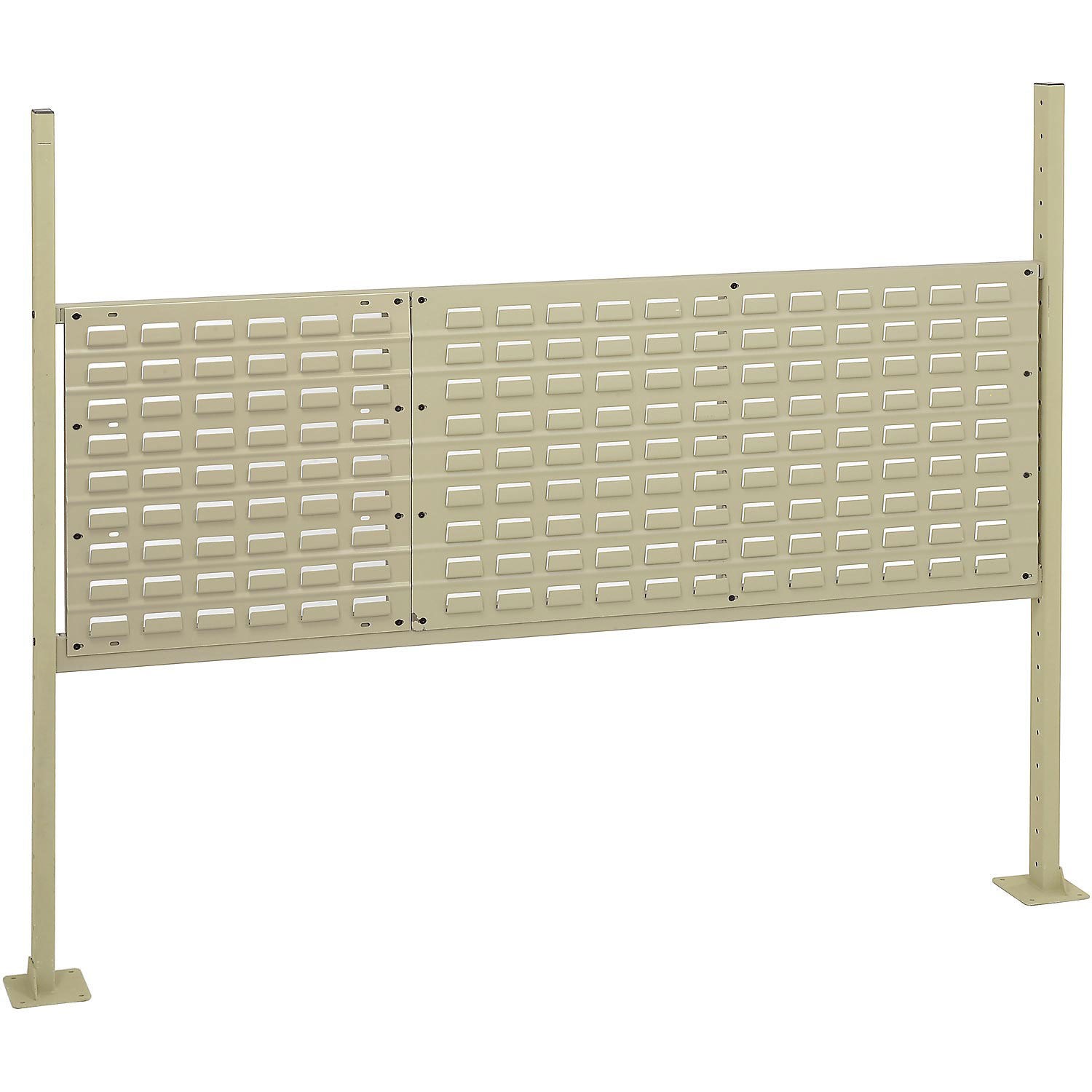 18"W Louver and 36"W Pegboard Mounting Kit for 60"W Workbench -Tan