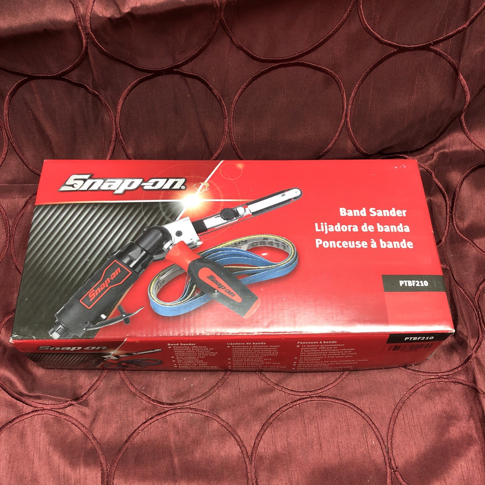 Snap-on PTBF210 Air 18" Ergonomic Comfort Grip Band Sander Red Open Box (LOOK)