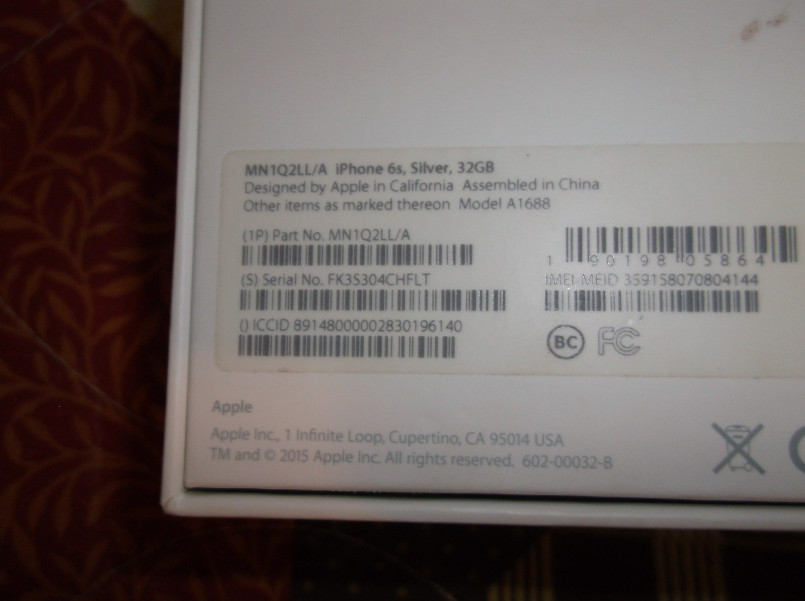 2 Boxes Apple Iphone 6s Rose Gold & Silver 64GB Empty Boxes Only