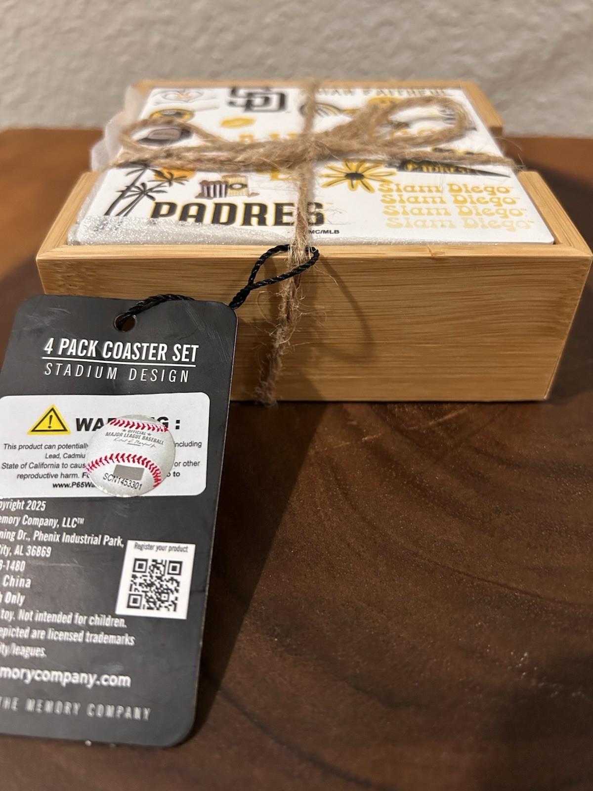 San Diego Padres MLB 4 Pack Coaster Set Stadium Design