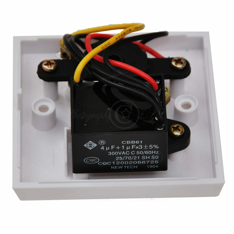 Upgraded 5Gear Capacitive Vintage Ceiling Fan Speed Controller Wall Mount Switch