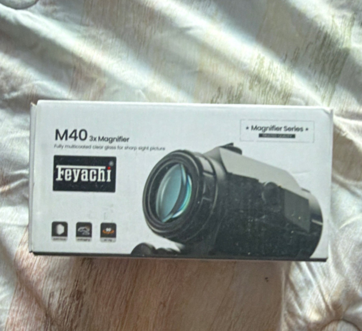 Feyachi M40 3X Sight Magnifier 40mm Black Flip-to-Side Fully Multicoated