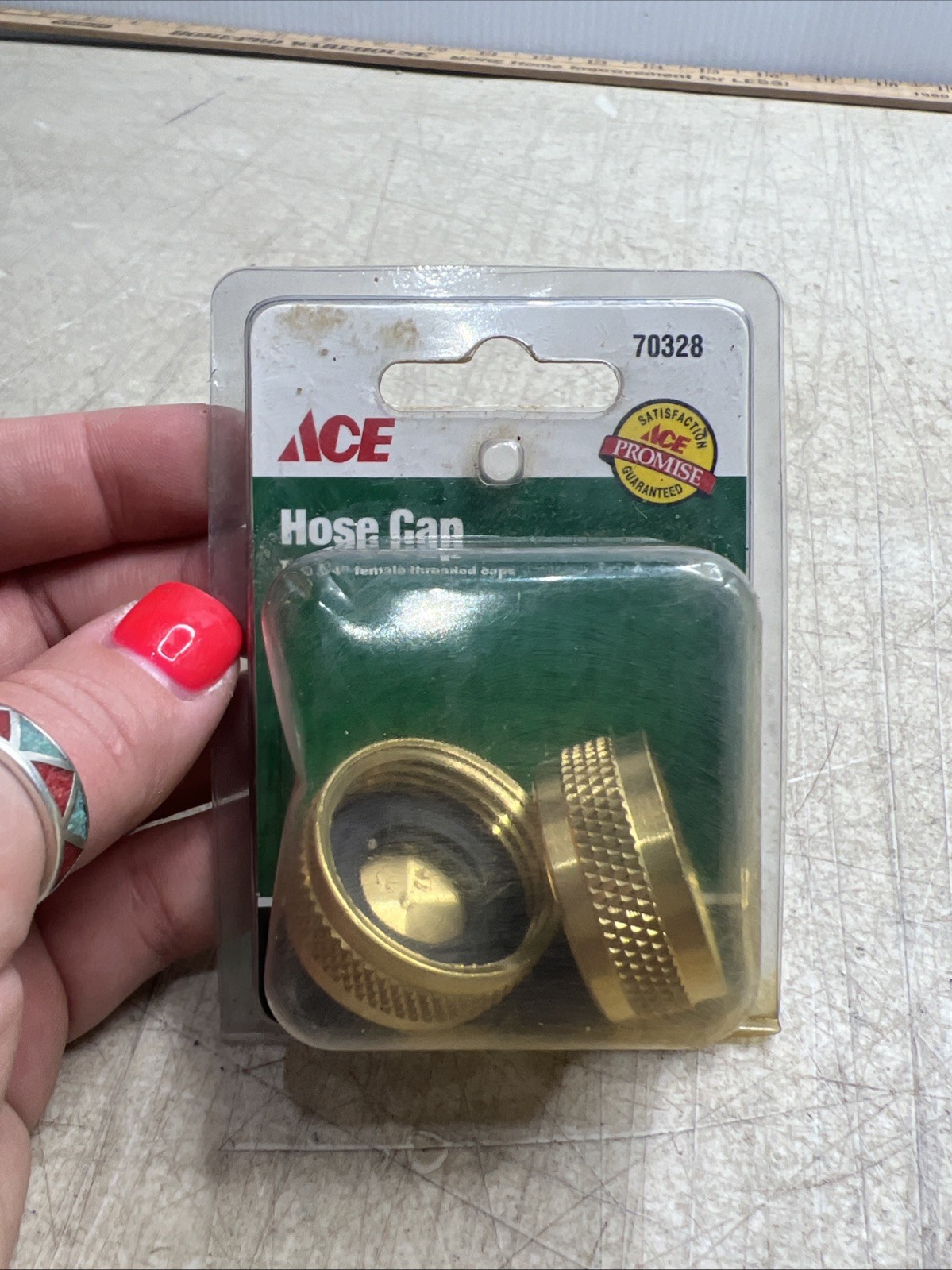 2 Pack Garden Hose End Caps with Washers, Brass Spigot Cap, 3/4" 2 Pack, Cap