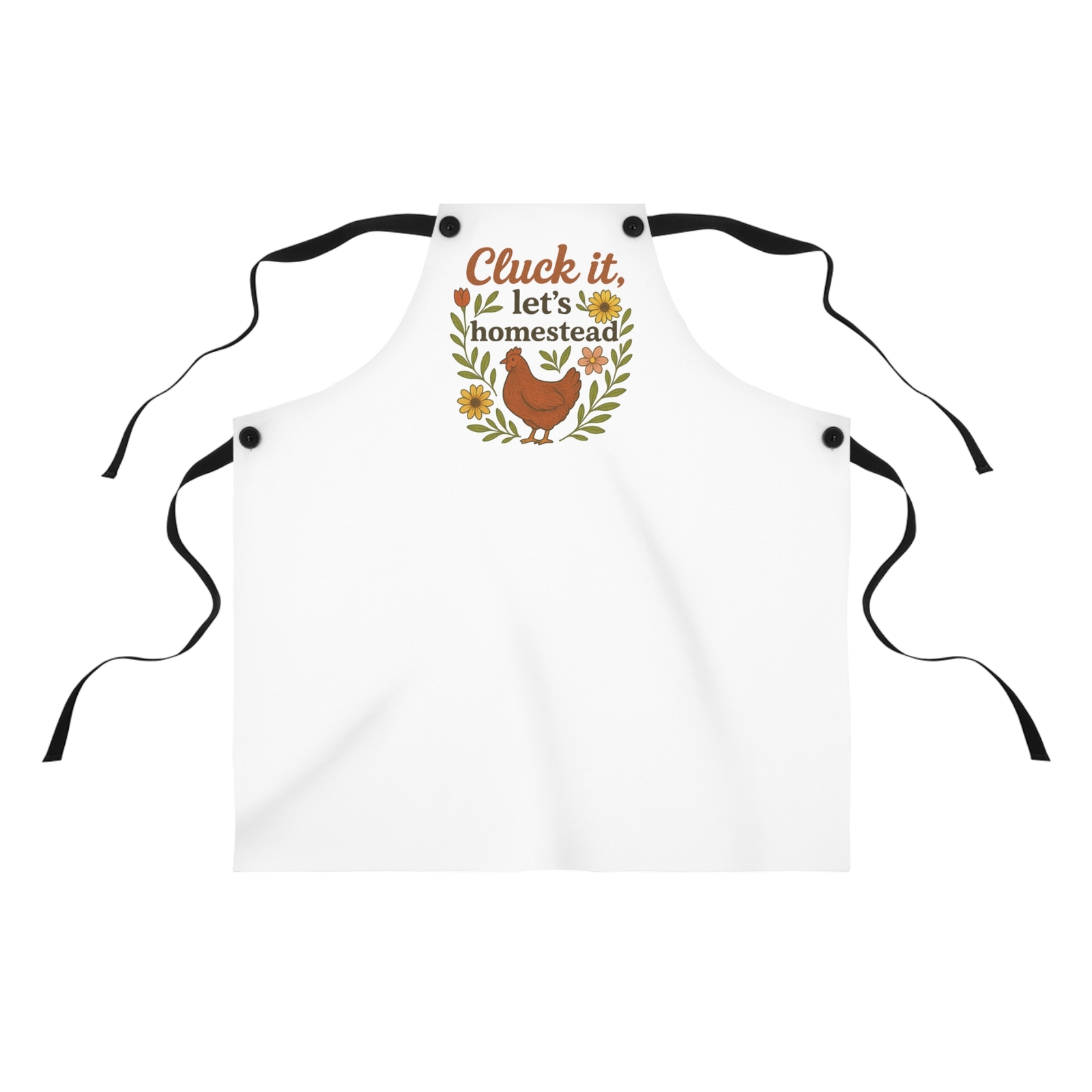 Homesteader Apron, Fun Cooking Gift, Chicken Lovers Kitchenware