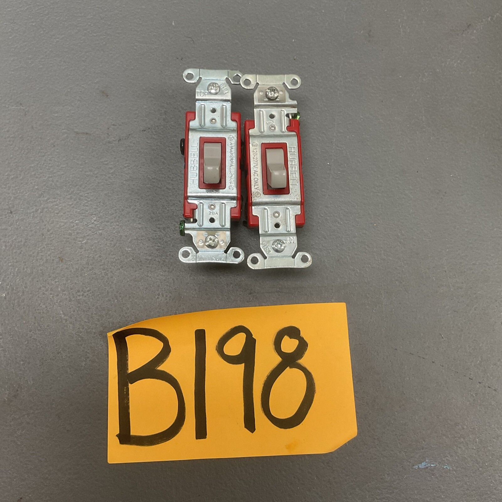 Lot Of 2 Gray To ggle Switches 20A 120-277VAC ECS