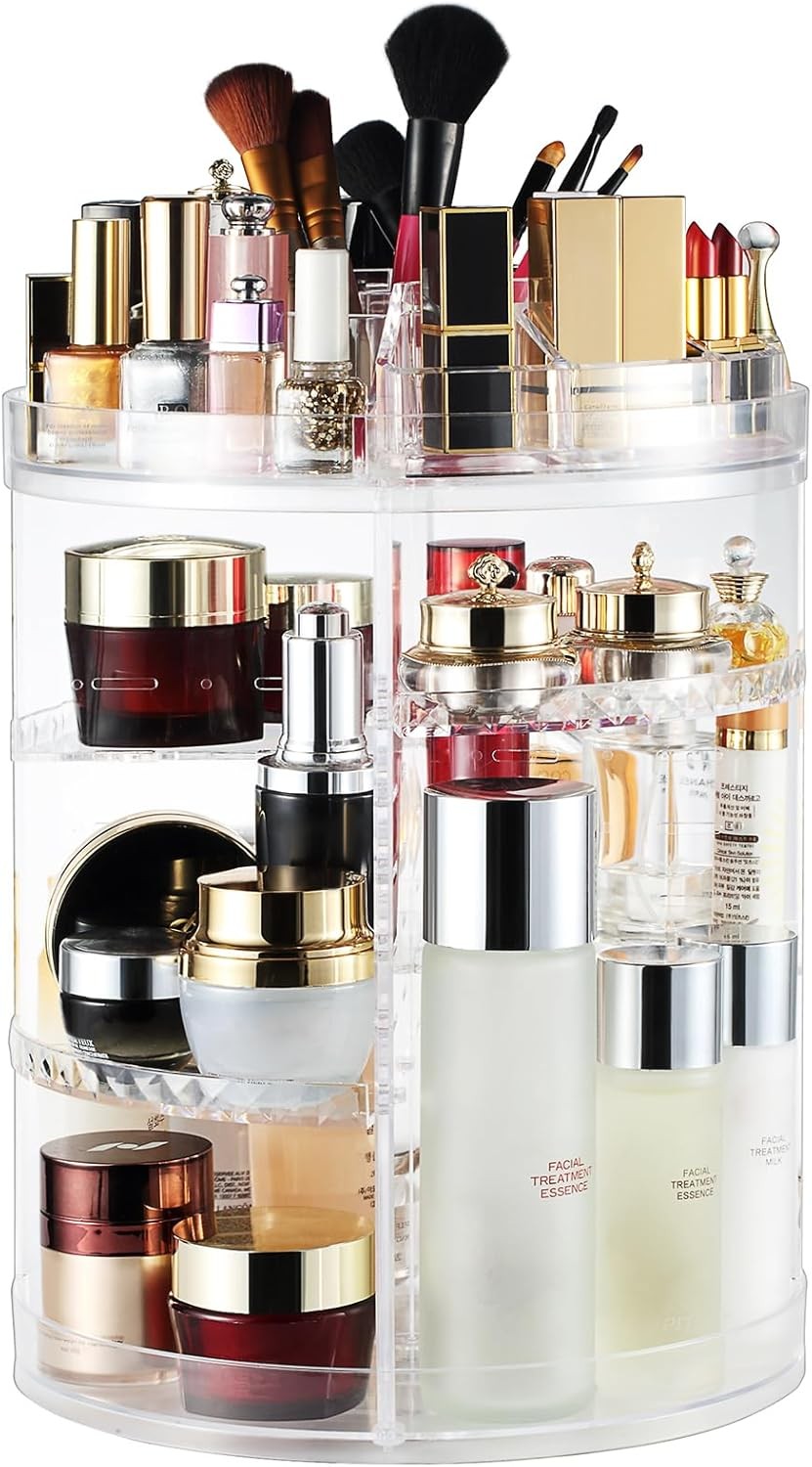 EITECH Makeup Organizer, 360 Degree Rotating Adjustable Cosmetic Stora