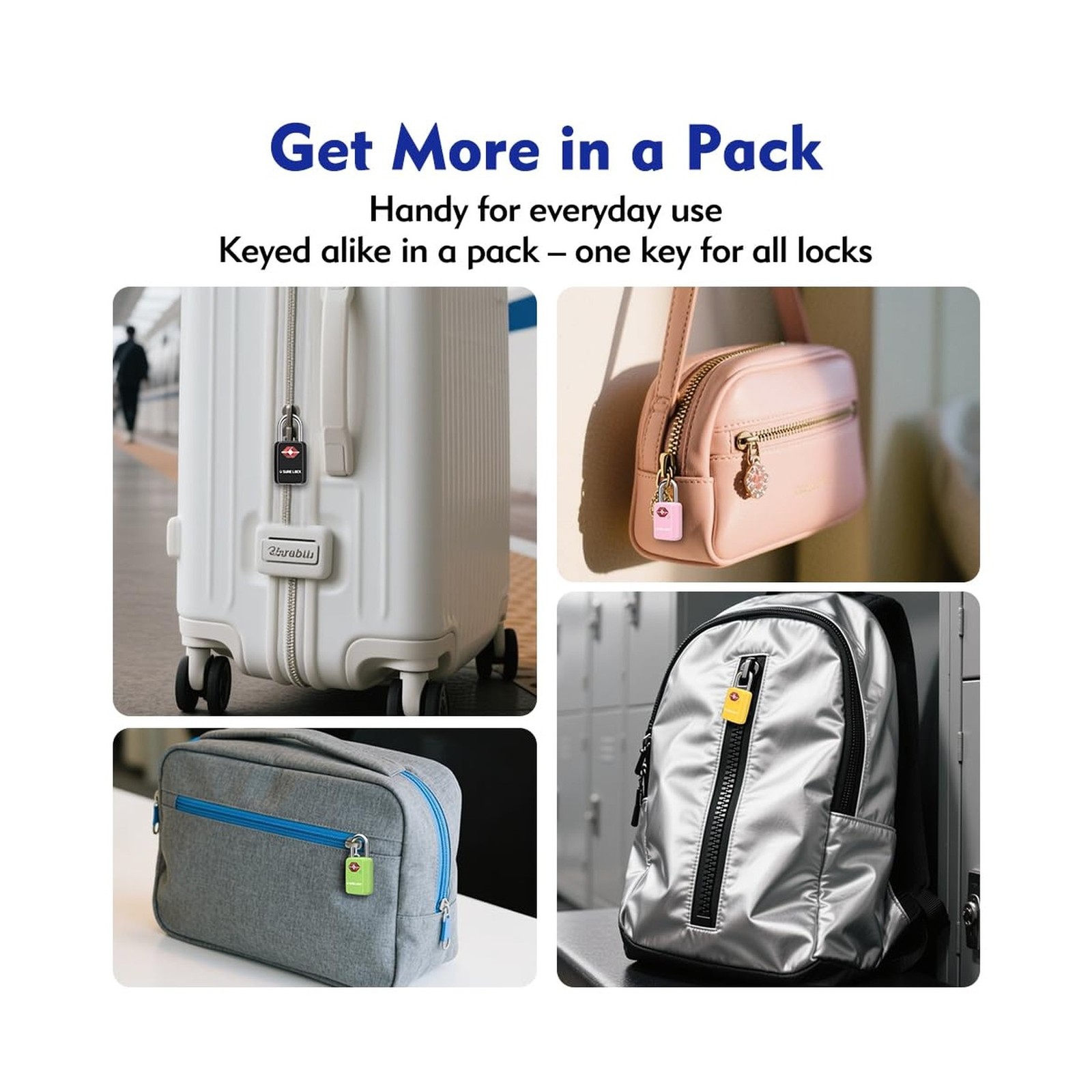 SURE LOCK Mini TSA Approved Keyed Luggage Lock – One Key Opens ... FAST US