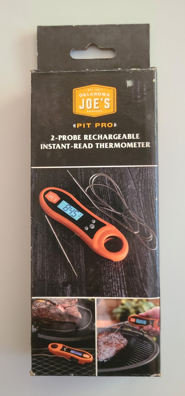 Oklahoma Joe's Pit Pro 2 Probe Rechargeable Instant- Read  Thermometer