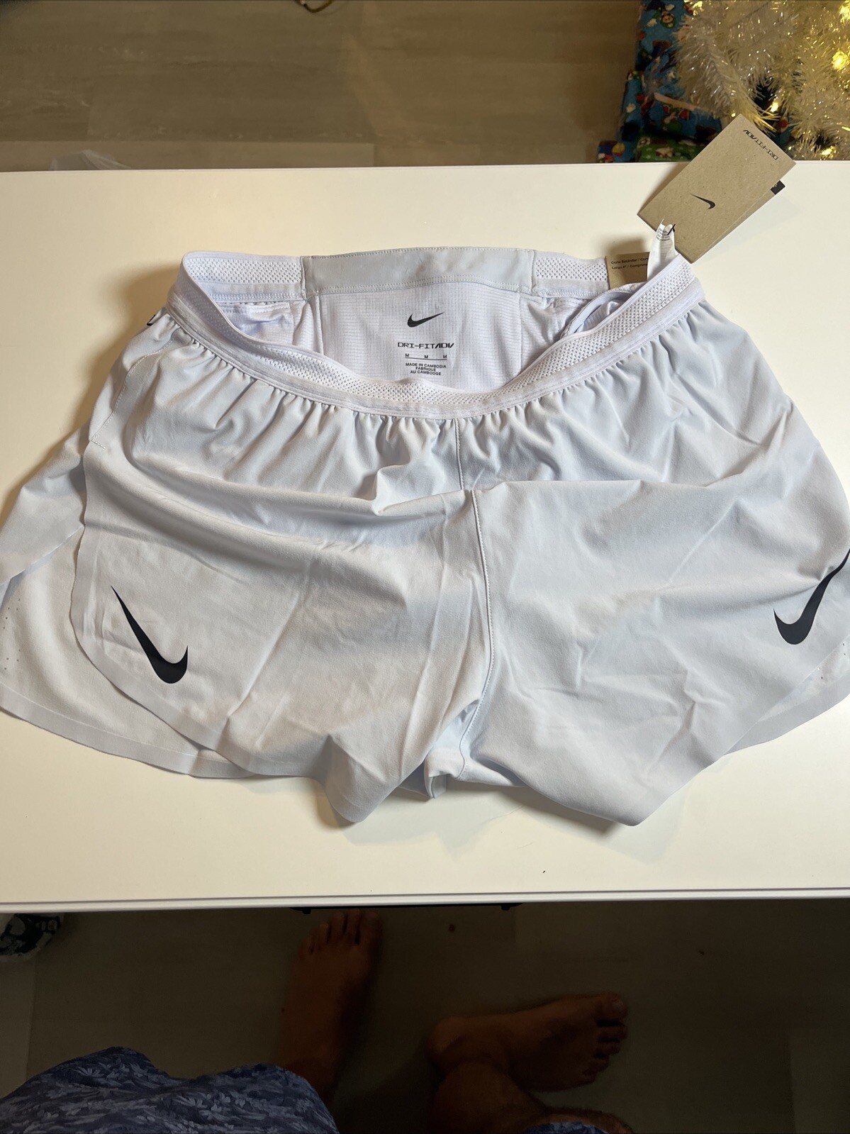 Nike AeroSwift Dri-FIT ADV 2” Light GrayLined Running Shorts FN3352-085 Sz XL