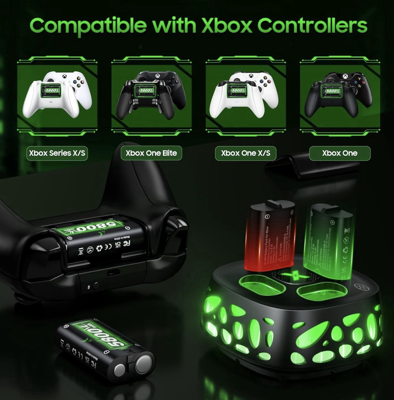 RECHARGEABLE BATTERY CHARGER FOR XBOX CONTROLLER NEW IN BOX FAST SHIPPING #1 NEW