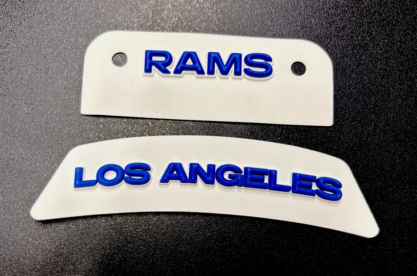 3D Bumpers, Rams Schutt Set for a Full Size Helmet