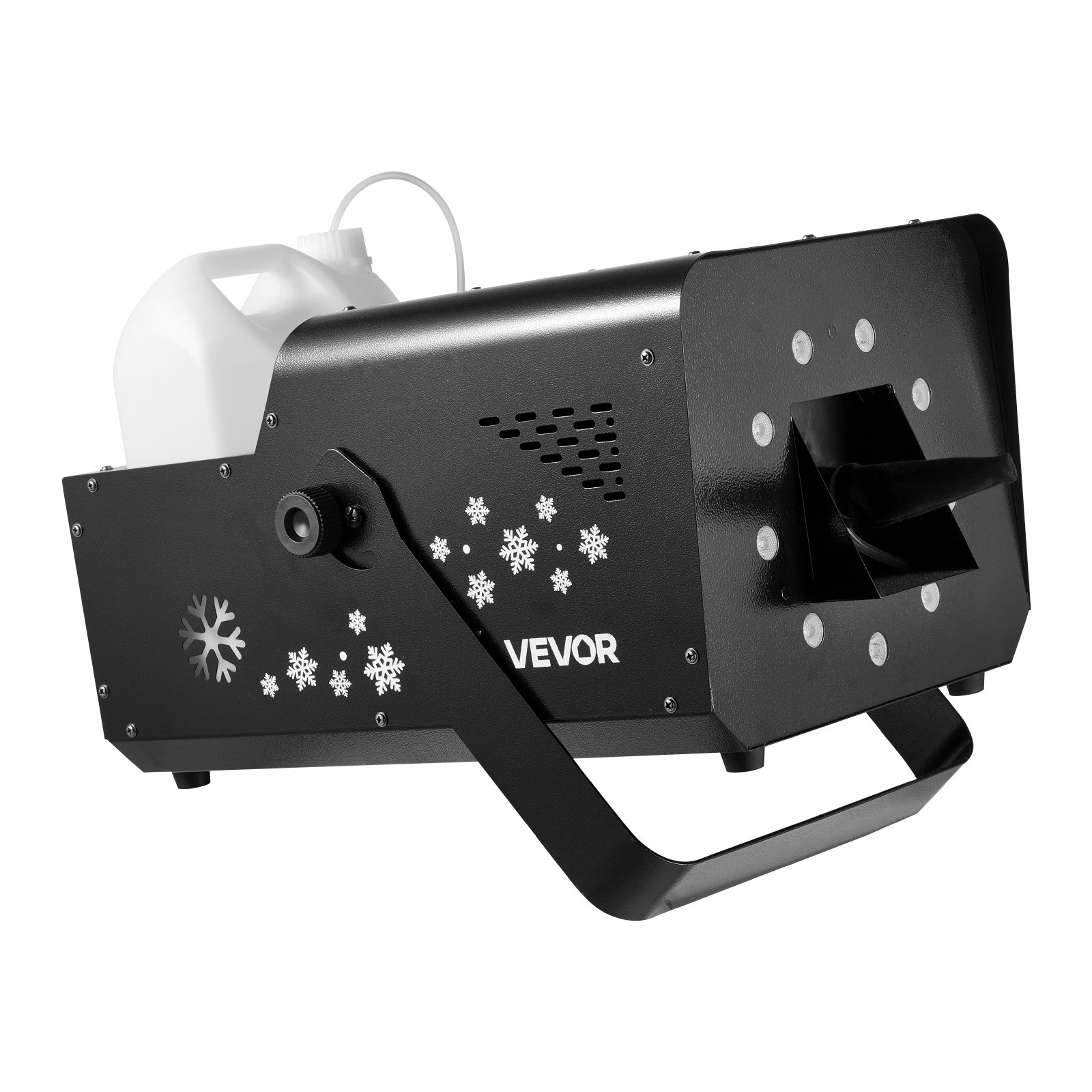 VEVOR 1500W Snow Machine with LED Light Handheld Hanging Remote & DMX512 Control