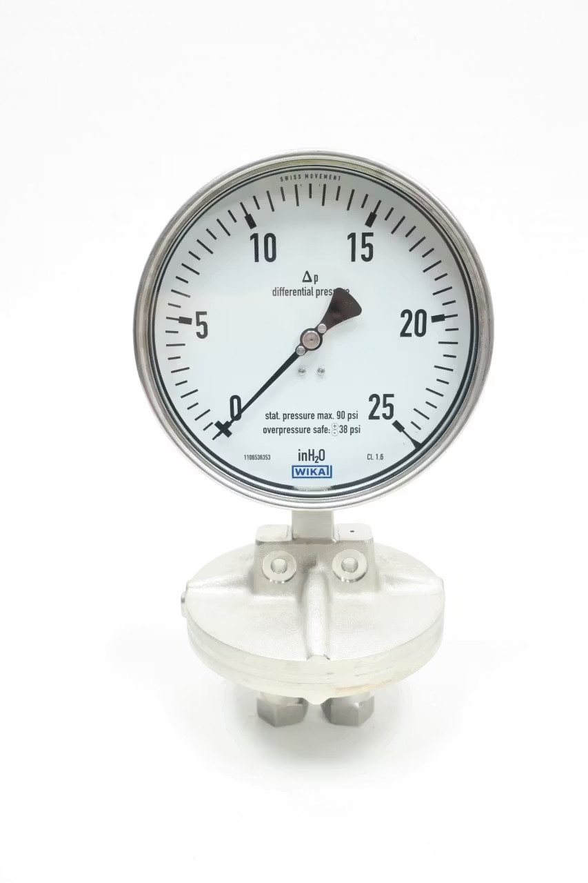 Wika 732.51.160 52535673 Pressure Gauge 6in 1/2in Npt 0-25in-h2o