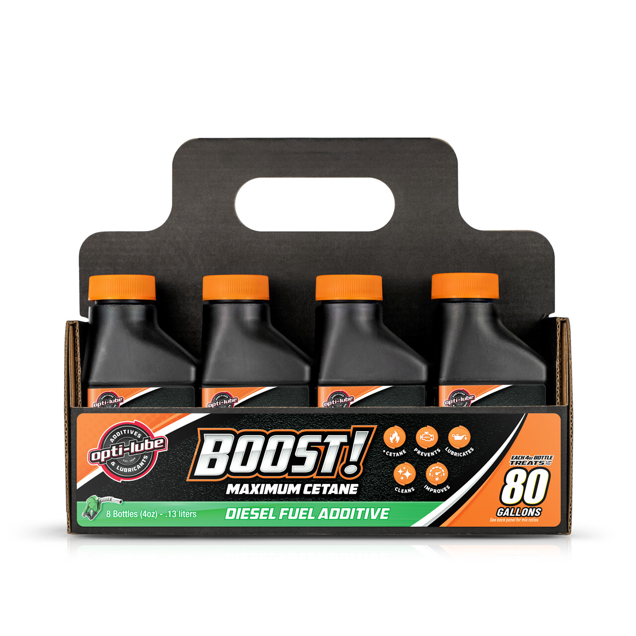 Opti-Lube Boost Formula Diesel Fuel Additive: 8 Pack of 4oz Bottles