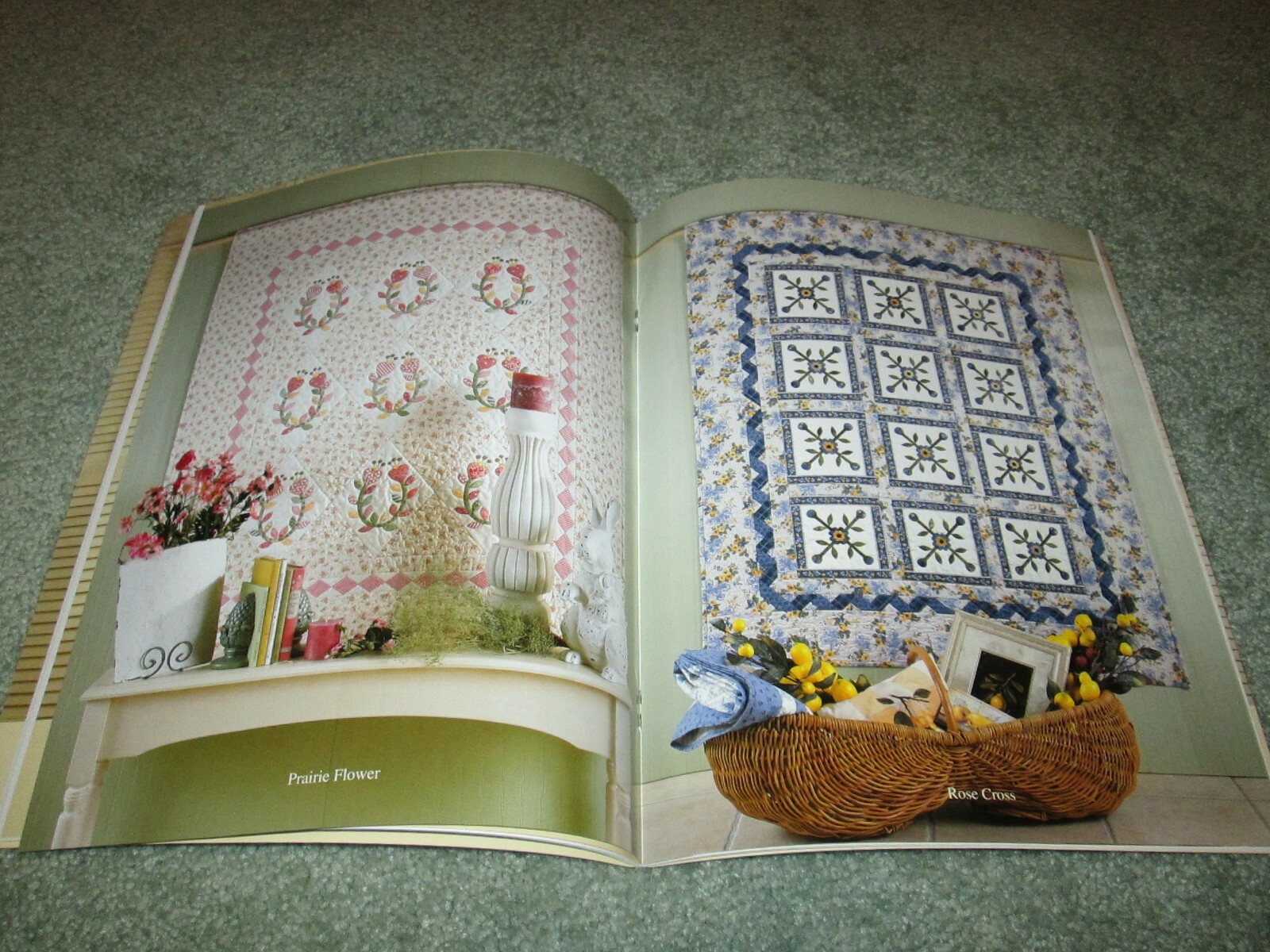 NEW RARE CABBAGE ROSE "MEADOW ROSE" QUILT PATTERNS BOOK 2001